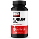記憶および焦点のためのフォース・ファクターのアルファGPCの頭脳の補足、アルファGPC 600mg、優れた質、ビーガン、非GMO、60のカプセルが付いている気分サポート補足