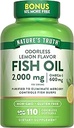 Nature's Truth Fish Oil 2000mg | 110 Softgels | Omega-3 | レモンフレーバー | 非GMO&グルテンフリーサプリメント