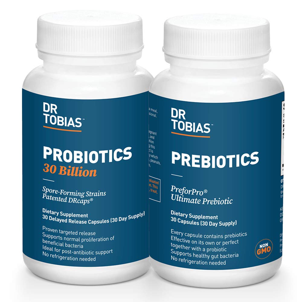 博士. Tobias Probiotics 30億&プレバイオティクス支持消化と腸の健康