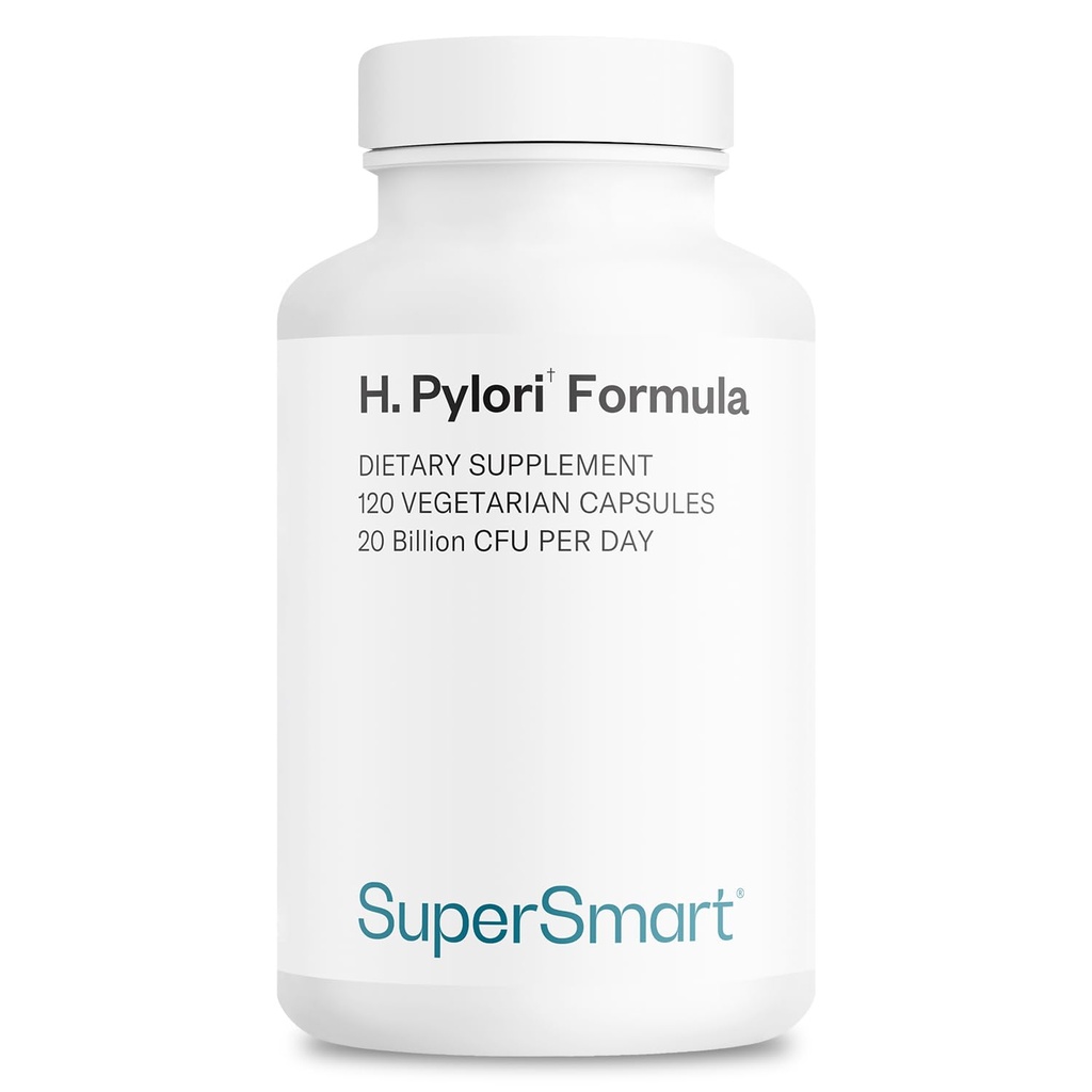 Supersmart H. Pyloriの方式1日あたりの20の鋼片CFU - Probiotic Lactobacillus Reuteri DSM 17648の補足 非GMO及びグルテンフリー- 120のベジタリアンのカプセル