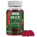 YumVs ティーン Multivitamin Gummies with Biotin and Antioxidants - Raspberry Flavor - Hair Skin Nails Support - Kosher Teenager Vitamins for Boys and Girls 12-17 - ティーン Gummy Multi Vitamin (60 Count)