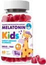 キッズ&大人のためのMoritz Melatonin Gummies(年齢4 +) - 天然ベリー風味、穏やかな睡眠補助金&夜間サポート、自然子供睡眠補助金、60カウント