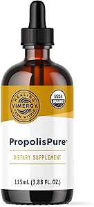 Vimergy PropolisPure® – 免疫と呼吸の健康をサポート* – 利点 経口健康* – USDA認定オーガニック、コーシャ、ペレオフレンドリー、グルテンフリー – 115 mL (57 サービング)