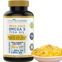 オメガ3フィッシュオイルサプリメント - EPA DHA&ビタミンEと2000mg - ビルプレス、男性と女性のためのトリプル強度サポート - 120 Easy Swallow Softgels