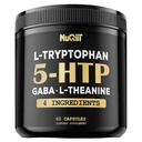 5 HTP 200mg GABA 500mg L-テアニン200mg L-Tryptophan 100mgの補足-サポート 脳、循環の健康、集中及び残り井戸- 1か月のための60のカプセル- 4in1の優れたブレンド