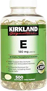 Kirkland Signature Vitamin E 180mg、500 Softgels(2パック)