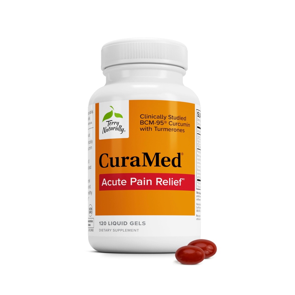 Terry Naturally CuraMed激しい痛みの軽減 - BCM-95 Curcumin&BOS-10 Boswellia - 黒胡麻の種子油は、時折不快感の救済をサポート - 120液体ゲル