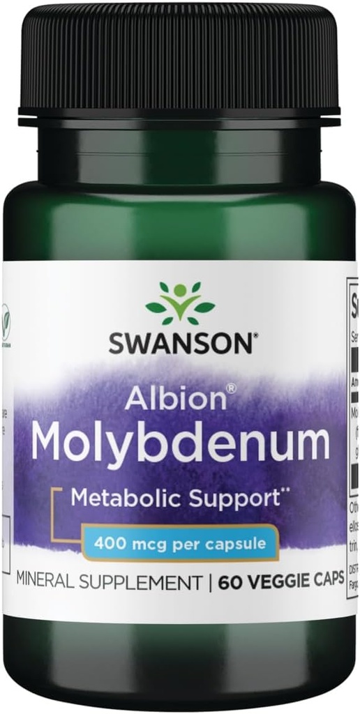 Swanson AlbionのChelatedのモリブデン400のmcg 60のベッズのカプセル
