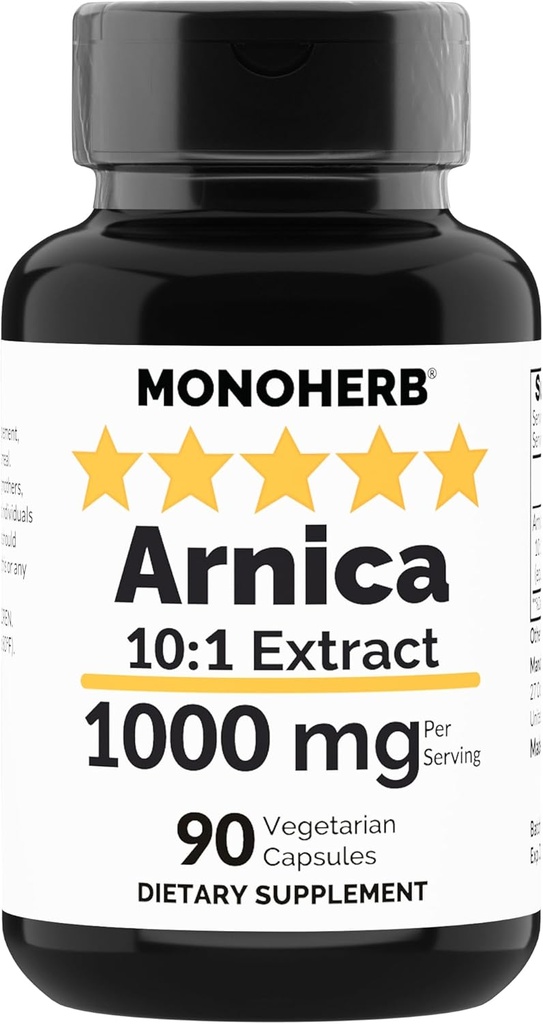 MONOHERB Arnica Extract 1000mg - 90ベジタリアンカプセル