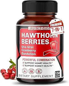 7 に 1 ウルトラホーソーンベリーとUva Ursi Dandelion Cranberry Apple Cider Vinegar - ハート、金ニー健康サポート