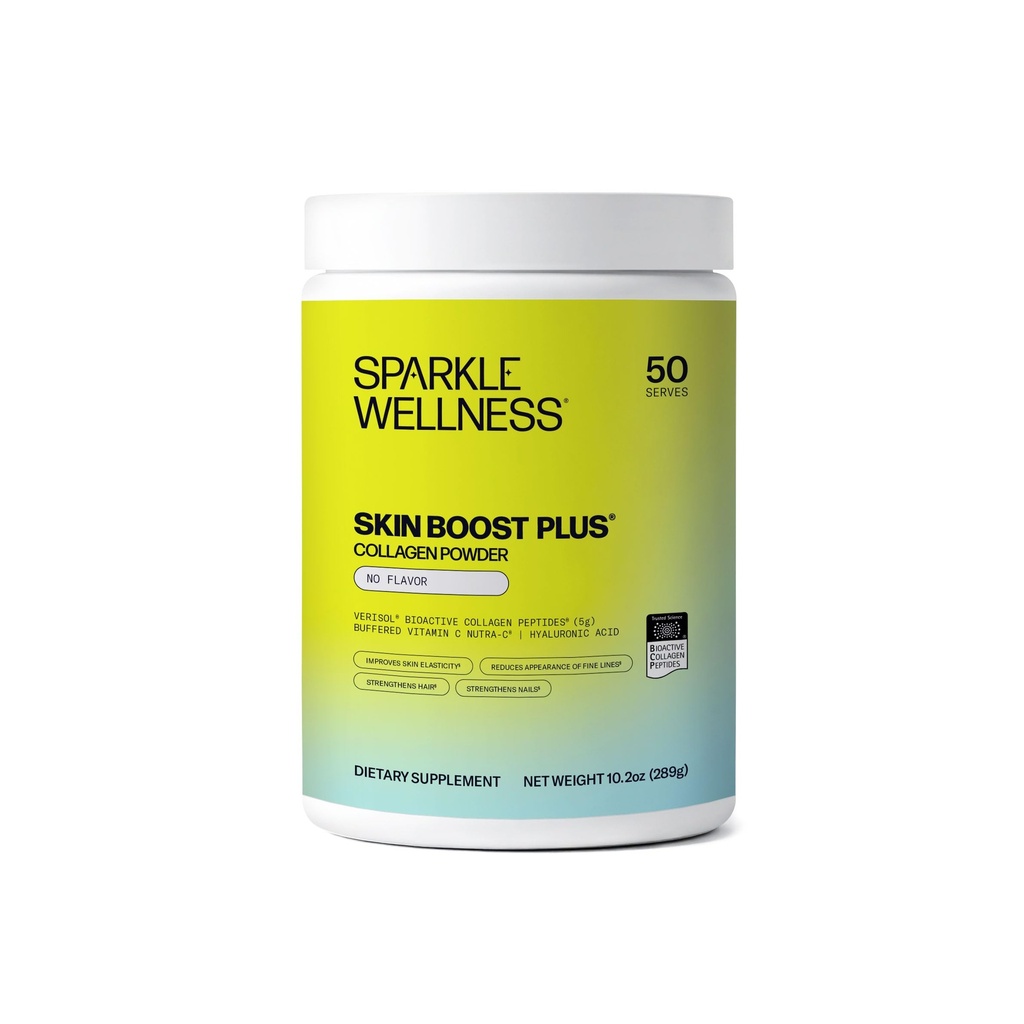スパークルウェルネス VERISOL Bioactive Hydrolyzed Collagen Peptides | コラーゲンパウダーサプリメント ビタミンC&ヒアルロン酸配合 髪・肌・爪の健康 | 肌ブーストプラス(風味なし) [50-Serves]