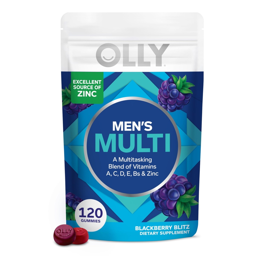 OLLY人のマルチビタミンGummy、免疫サポート、ビタミンA、C、D、E、B、Lycopene、亜鉛、BlackBerry、60日の供給 - 120カウント