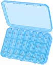 Daviky Weekly Pill Organizer 3 Times a Day, Large 7 Day Pill Box 3X a Day with Separate Container, Portable Travel Pill Case for Medication, Vitamins, Fish Oil and Supplements