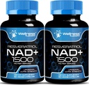 ウェルネス LABSRX NAD の補足、1500mg - Liposomal NAD+ Resveratrol、NAD Plus Boosting - サポートセルラーヘルス、スタミナ&ヘルシーエイジング - 超強度カプセル、米国製 - 2パック
