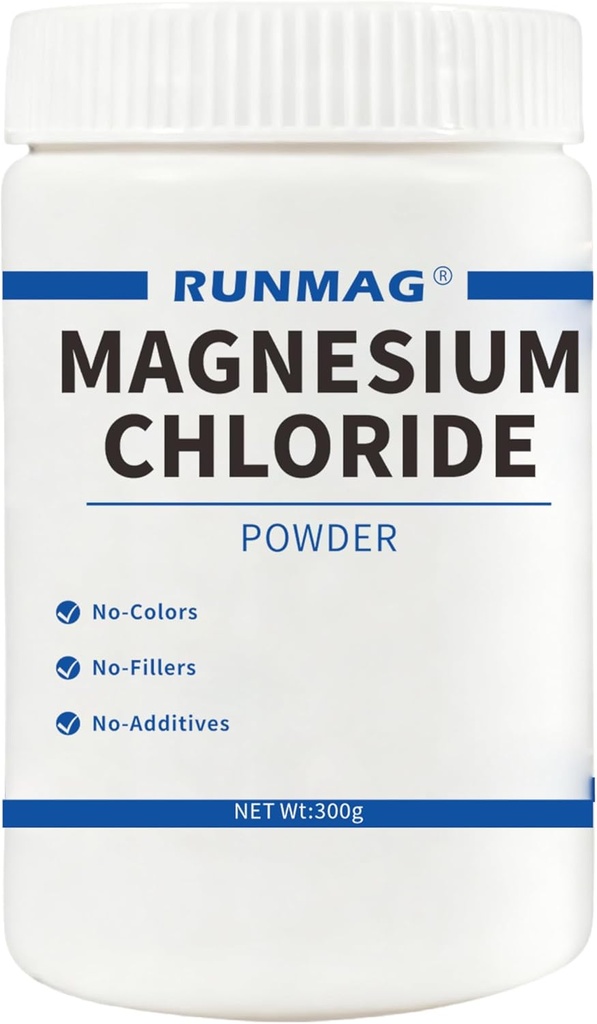 Natural Magnesium Chloride Powder, Food Grade 300g(10.58oz)/Bottle