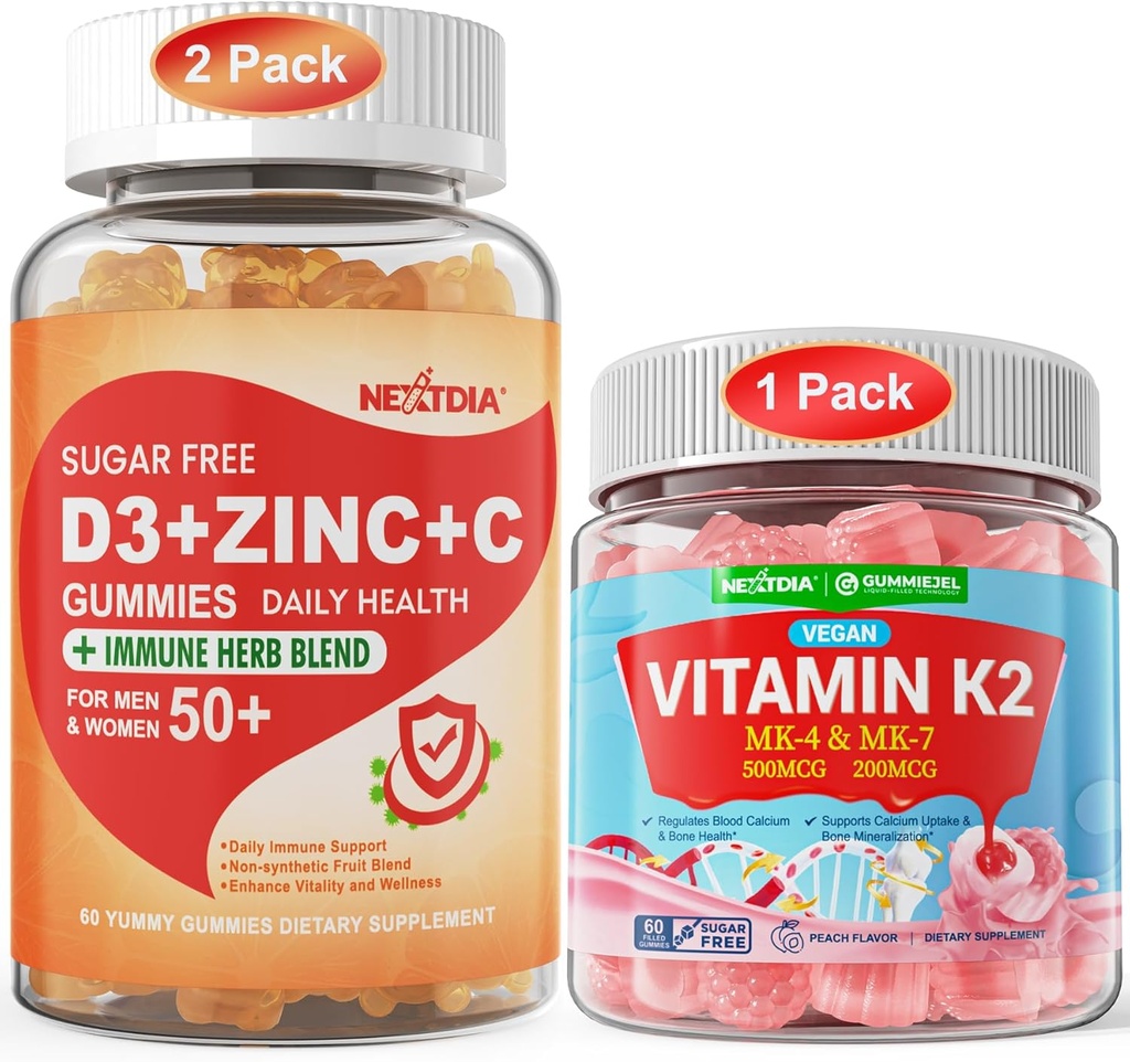 束: ビタミンC + D3 +大人50 +及びビタミンK2のグミーのための亜鉛グミー