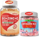 束: ビタミンC + D3 +大人50 +及びビタミンK2のグミーのための亜鉛グミー