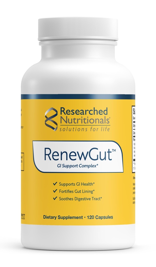 研究栄養療法 RenewGut - GIコンプレックスは、グットライニング、健康なヒスタミンレベルと消化の健康をサポート - コラーゲンペプチド、亜鉛カルノシン、DGL&Nアセチルグルコサミン(120カプセル)