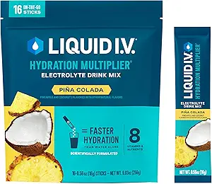 Liquid I.V.® Hydration Multiplier - Pina Colada | Electrolyte Powder Drink Mix | 1 Pack (16 Servings)