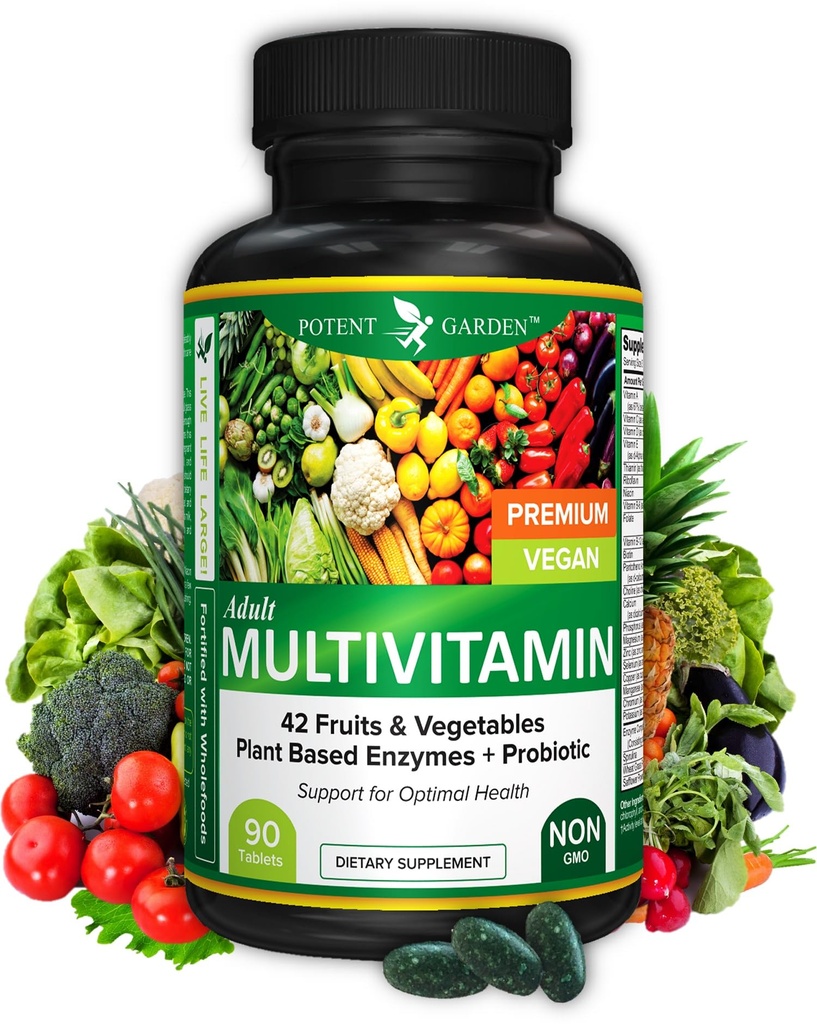 女性及び人のための有効な庭の大人のMultivitamin、42のフルーツ及び野菜プラスのプロバイオティクス、サポート エネルギー代謝及び免疫システム、人及び女性非GMO、90タブ、30のサービングのための毎日のMultivitamin