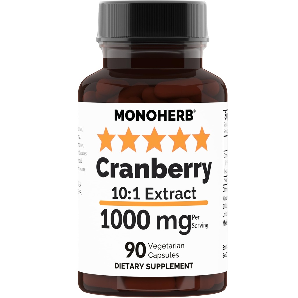 MONOHERBクランベリーエキス1000mg - 90ベジタリアンカプセル