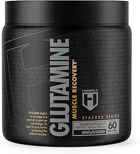 HOSSTILE Glutamine, Fermented L Glutamine Powder for Men & Women, Enhance Muscle Recovery, Support Protein Synthesis, Post Workout Recovery Drink, Unflavored, 60 Servings