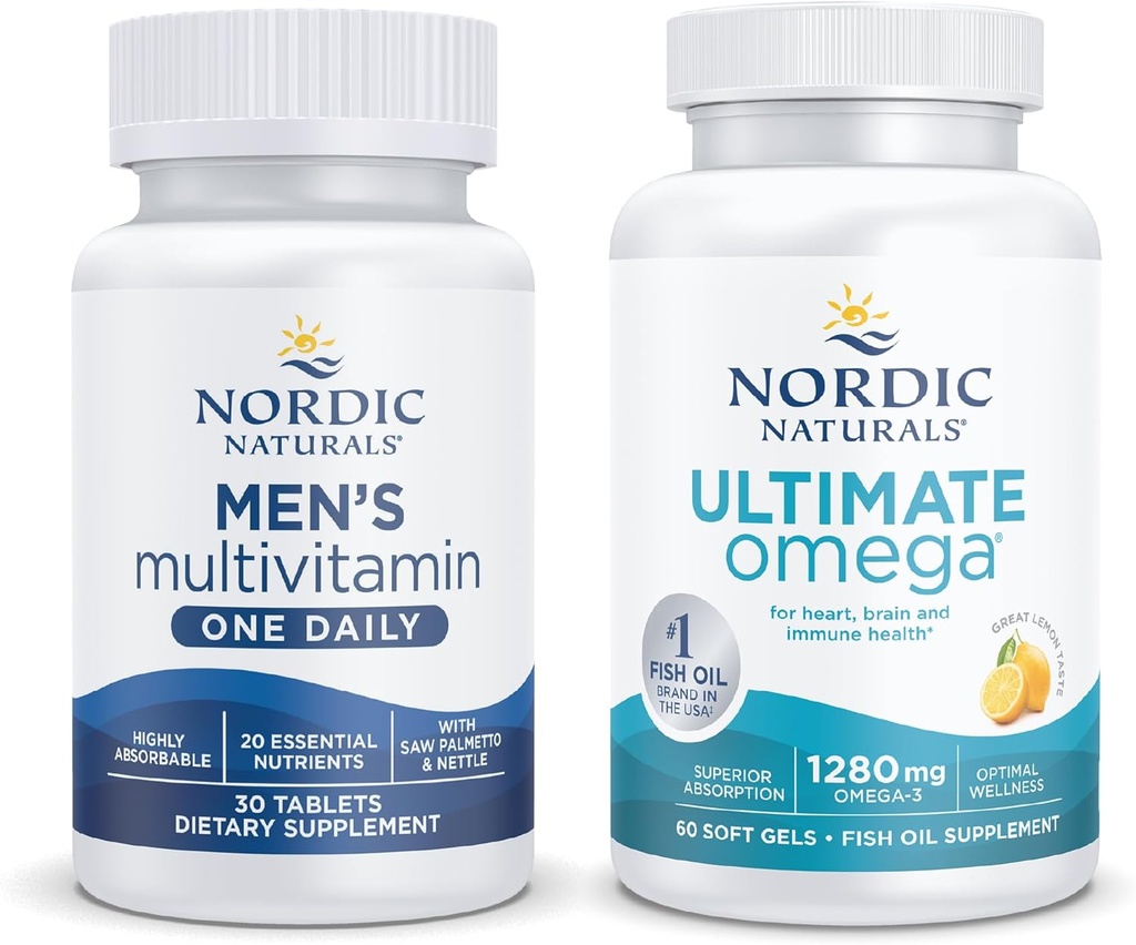 Nordic Naturals Starter Pack - Men's Multivitamin One Daily, Ultimate Omega