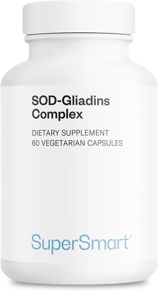 スーパースマートSOD-Gliadinsコンプレックス500mg/日(高効力) - 過酸化物ディスミューターゼサプリメント - メロンエキス濃縮物&抗酸化剤 | 非GMO - 60 ベジタリアンカプセル