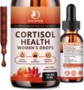 Cortisol Supplement for Women, Cortisol Reducer Detox Manager, Ashwagandha/Rhodiola Rosea/Magnesium Complex for Mood/Focus & Sleep, Maintain Healthy Cortisol Level- 30 Day Vegan Supply