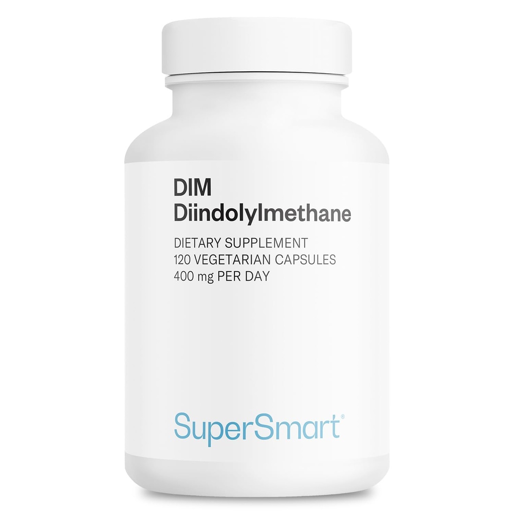 スーパースマート - DIMサプリメント 400mg/日(ジインドルイルメタン) - 男性と女性のための自然なバランス | 非GMO&グルテンフリー - 120ベジタリアンカプセル