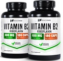 ビタミンB2 リボフラビン 400mg | 2個入り | 180ベジカプセル 各個々 | サプリメント | グルテンフリー | GMO