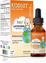 Kiddivit Baby Lactoferrin Liquid Drops - Gentle Immune Support Supplement - プレバイオティックインリンと100mgフォーミュラ - 60デイリーサービング - 砂糖無料、グルテンフリー、ベジタリアン、2oz