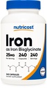 Nutricostの鉄のBisglycinateの補足(25mg)の240のカプセル-Ferous Bisglycinateのキレートから-非GMO及びグルテンフリー