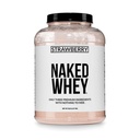 NAKED Strawberry Whey Protein - すべての天然草の飼料の乳たんぱくの粉+乾燥イチゴ+ココナッツシュガー5lbバルク、GMOフリー、大豆フリー、グルテンフリー、グルテンフリー、グルテンフリー。エイド筋肉の成長と回復 - 61便