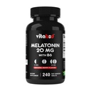 Vitabodのメラトニン20のmg - 240の速い分解のタブレット-薬剤の自由-自然な果実味-ベジタリアン、非GMOのグルテンフリー240の計算(1のパッケージ)(240の計算(1のパック)))