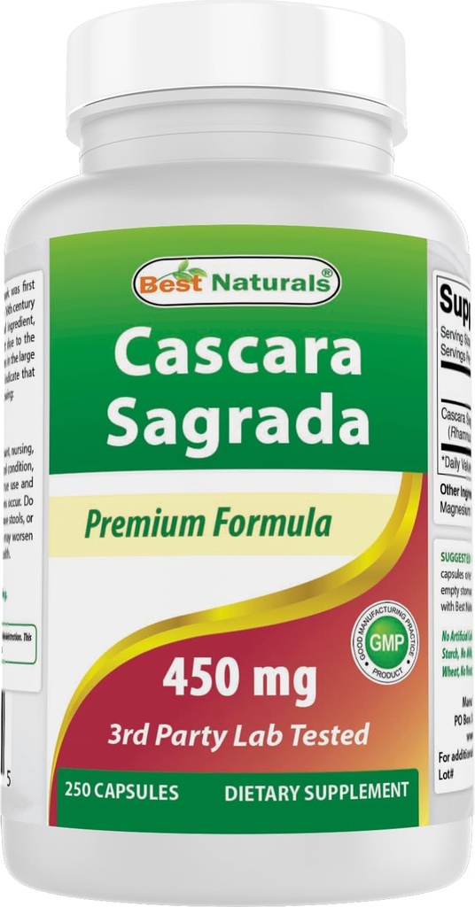 最高のナチュラルカスカラサグラダ450mg 250カプセル