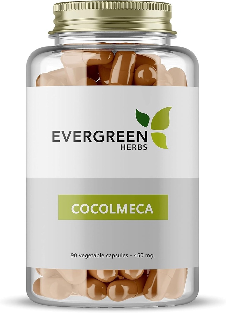 Evergreen Herbs Cocolmeca Capsules - 450 mg. - 90 Capsules - Smilacaceae, Greenbrier, Sarsaparilla, Smilax