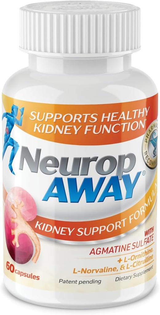 NeuropAway Kidney サポート補足 Agmatineの硫酸塩、L-Novaline、L-Ornithine、L-Citrullineは速く、強力な腎臓サポート、60CTを提供します
