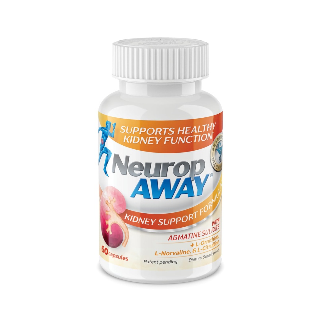 NeuropAway Kidney サポート補足 Agmatineの硫酸塩、L-Novaline、L-Ornithine、L-Citrullineは速く、強力な腎臓サポート、60CTを提供します