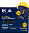 BeMe BeZen Sleep Aid Supplement 自然 無 メラトニン - 2X 吸収 より ピルス - マグネシウム、アシワガンダ、カモミール、L-テアニン&GABA - おいしいパイナップル