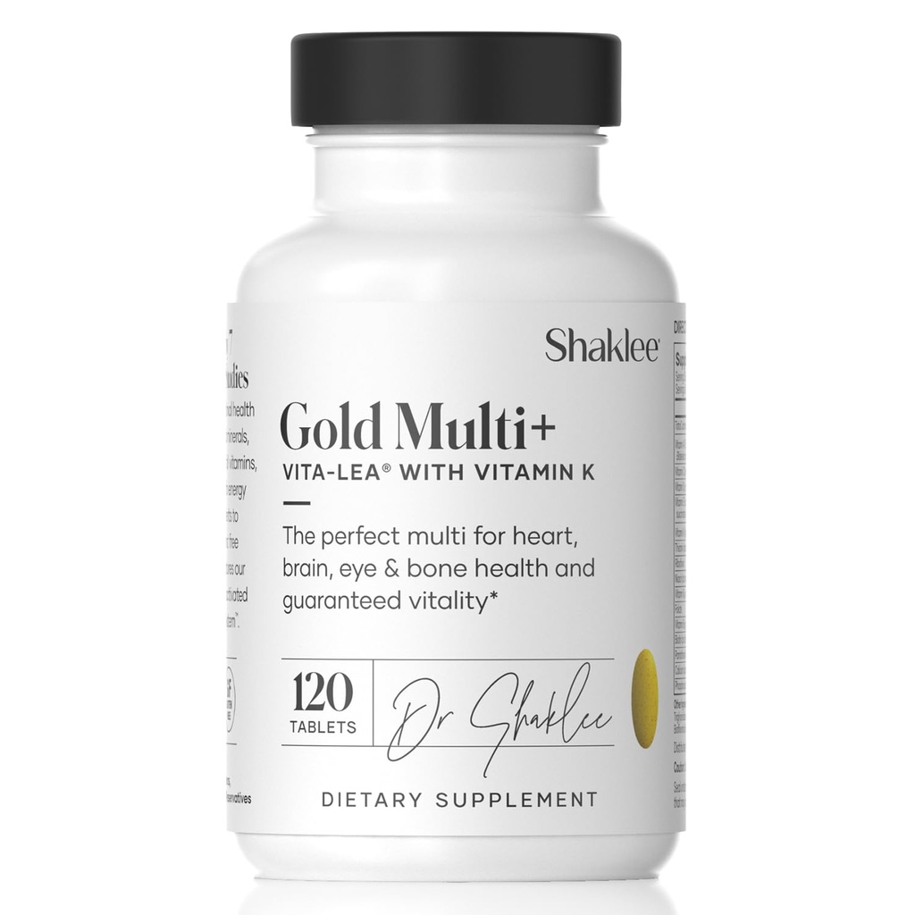 大人のためのビタミンKとShaklee Vita-Lea Gold® 50 - 心、免疫、骨、および関節の健康のための高周波フォーミュラ - 物理的なエネルギーと健康な老化をサポート - 必須ビタミン - 120錠
