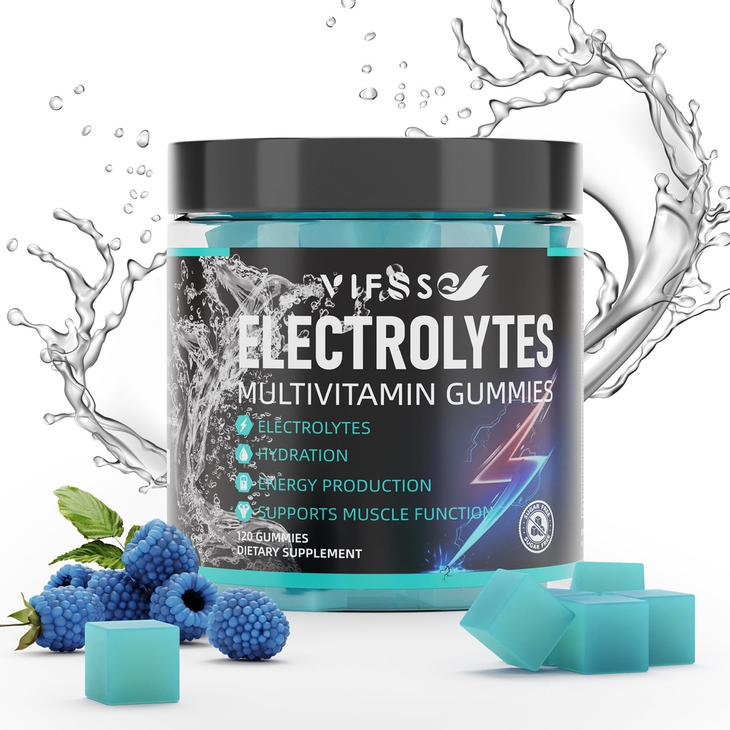 電解物は砂糖無し、ランナーおよび持久力スポーツのための6つのElectrolytesの120のChewable電気分解のガミー、リフレッシュ 青いラズベリー、水和のElectrolyteの咀嚼、1のパック