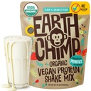 EarthChimpオーガニックビーガンプロテインパウダー - プロバイオティクス付き - 非GMO、酪農場無料、非乳製品、女性と男性のための植物ベースのプロテインパウダー、グルテンフリー - 26 サービング32 Oz(プライン&Unsweetened)スコップなし