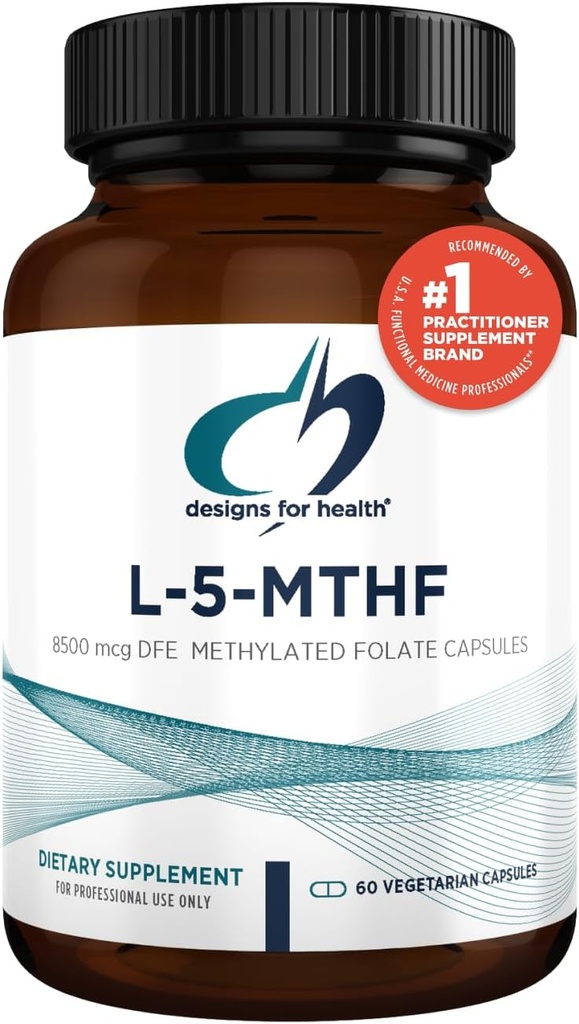 健康のための設計 L 5-MTHF - Quatrefolic L の Methylfolate の補足 5mg (8500 DFE) - 女性及び人のためのメチル化された Folate の補足 - メチル化を支えて下さい-非 GMO のグルテンフリー(60 のカプセル)