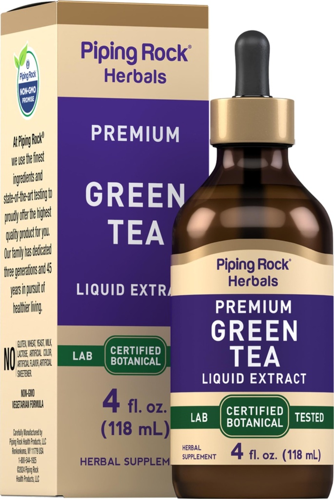 ピッピングロック 緑茶エキス 液体 | 4 Fl Oz | プレミアムハーブサプリメント | ベジタリアン | アルコールフリー | ノンGMO、グルテンフリー
