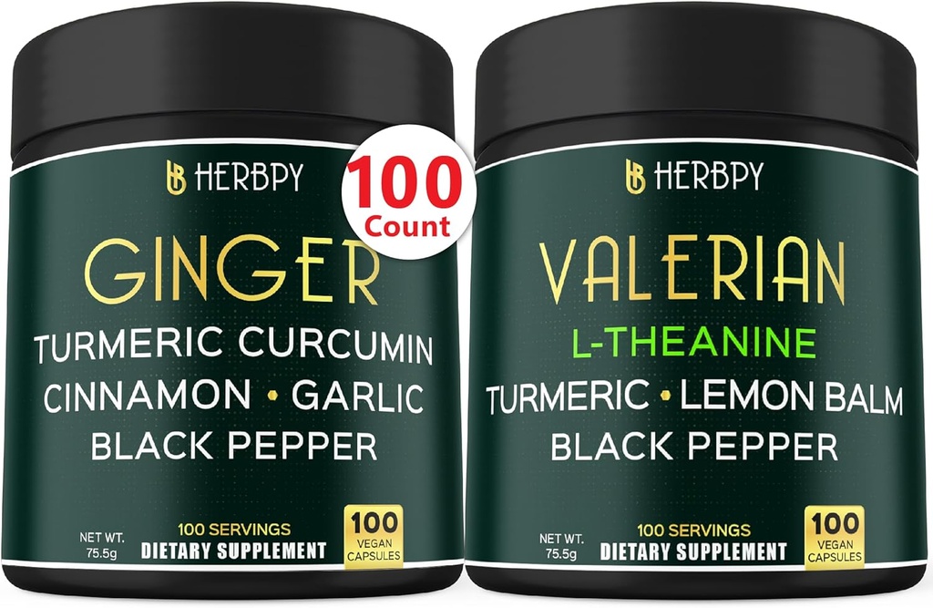 バンドル5in1ジンジャーサプリメント&5in1バレリアンルートサプリメント