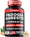 超集中された86,000mgのFadogia AgrestのTongkatのアリのブレンド– 200:1のTongkatのアリ+ 10:1のFadogia Agrestis +バイオペリン-運動性能及び筋肉固まりのための最高の強さのブレンド- 120 Vの帽子