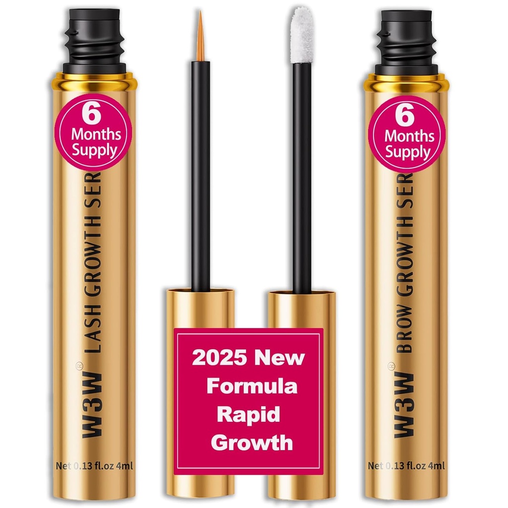 Lash Serum&Eyebrowの成長の血清セット、2025の改善-より強い、Eyebrowの成長の血清のための急速なまつげ、自然な原料(改善されたLash&Browの血清セット)