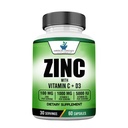 アメリカンスタンダードは、亜鉛100mg、ビタミンC1000mg、ビタミンD3 5000 IU(125mcg)をサービングごとに補う - グルテンフリー、非GMO、60カプセル、30サービング