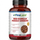 FineLandの赤い韓国のPanaxのGinseng 13,000のmg -最高の強さ20:1のエキス-人の及び女性のための集中された免疫及び認知サポート補足- 120のVegagieのカプセル